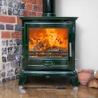 Emerald Green Enamel - Ecosy+ Rock Landscape 5kw - Defra Approved - Eco Design Ready - Multi-Fuel Stove - Cast Iron