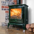 Emerald Green Enamel - Ecosy+ Rock Landscape 5kw - Defra Approved - Eco Design Ready - Multi-Fuel Stove - Cast Iron