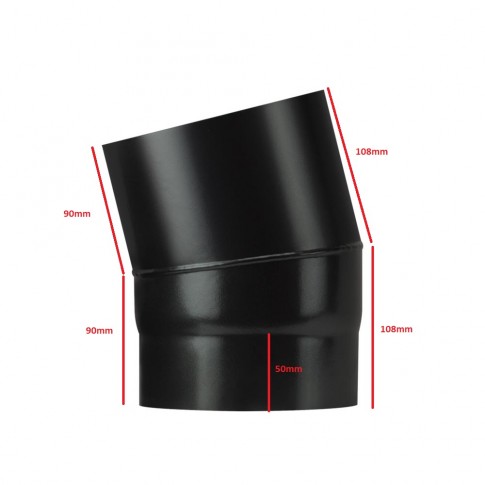 15 degree bend 5" (125mm) flue pipe