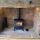 Ecosy+ Panoramic Traditional With Cast Base - Defra Approved - 5kw - Eco Design Ready - Woodburning Stove