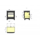 Ecosy+ Ottawa Deluxe Wide - Defra Approved 5kw - Eco Design Approved  - Woodburning Stove