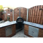 Full Stainless Steel Green Machine (No stand) Outdoor Stainless Steel Stone Base Pizza Oven, Garden Oven, Smoker, BBQ