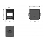 Ecosy+ Hampton 5 Double Sided, Defra Approved - Eco Design Approved - Wood Burning Stove 