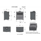 Ecosy+ Hooga 8 - 8kw - Defra Approved -  Eco Design Approved - Woodburning Stove