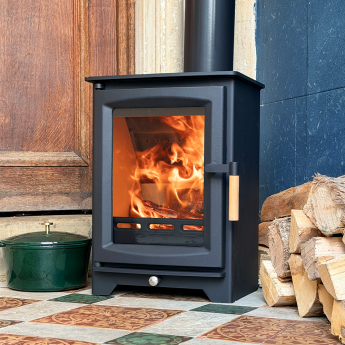Tiny Space - Ecosy+ Hampton 4 Wood Burning Stove - Defra Approved 