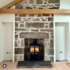 Ecosy+ Panoramic Twin Door - Defra Approved - 5kw - Eco Design Ready -  Woodburning Stove - With Stand 