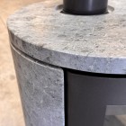 Cylindrical Soapstone - Ecosy+ Infinity V  - Defra Approved - 5kw - Eco Design Approved - Multi-Fuel Stove