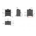 Ecosy+ Newburn 5 Wide - 5kw - Defra Approved -  Eco Design Approved - Multi-Fuel Stove
