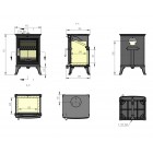 Ecosy+ Ottawa TR5, Defra Approved - Eco Design Approved - 5kw Wood Burning Stove Ecosy+ Ottawa TR5, Defra Approved - Eco Design Approved - 5kw Wood Burning Stove