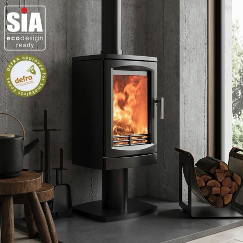 Ecosy+ 5kw Hampton Vista 500 Pedestal - Defra Approved - Woodburning Stove