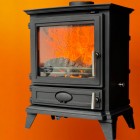 Dual Door - Ecosy+ Rock Landscape 5kw - Defra Approved -Eco Design Approved  - Multi-Fuel Stove - Cast Iron