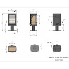 Ecosy+ 5kw Hampton Vista 500 Pedestal - Defra Approved - Woodburning Stove
