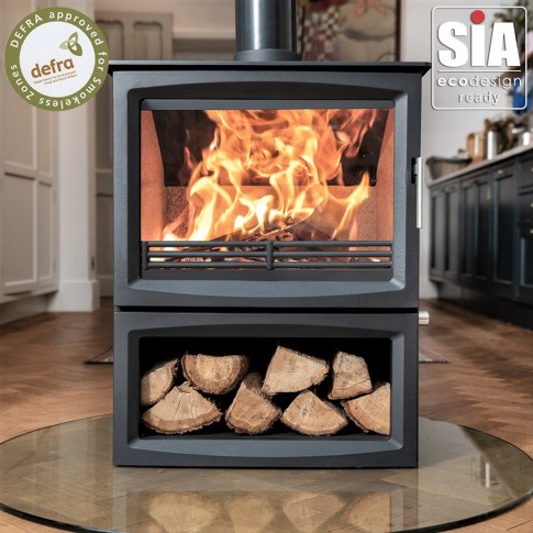 Ecosy+ Hampton Vista 900 -  Ecodesign - Slimline Wood Burning Stove (10kw Maximum Output)