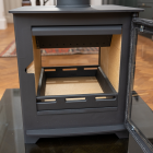 BURNT GREY - Ecosy+ Hampton 6.4 Double Sided, Defra Approved, Eco Design Approved, Wood Burning Stove 