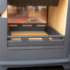 BURNT GREY - Ecosy+ Hampton 6.4 Double Sided, Defra Approved, Eco Design Approved, Wood Burning Stove 