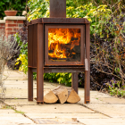Ecosy+ V2  - Corten Steel Outdoor Woodburning Stove 