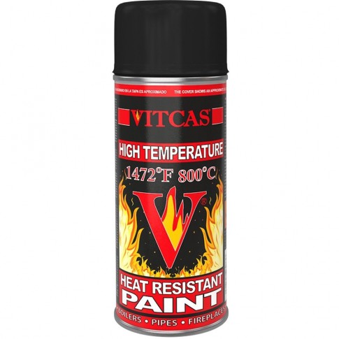 VITCAS Black Aerosol High Temperature Stove Paint  (Suitable for most Ecosy+ Stoves) 
