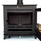 30kw Back Boiler Multi-Fuel Woodburning Stove , Secondary Burn, Thermostat