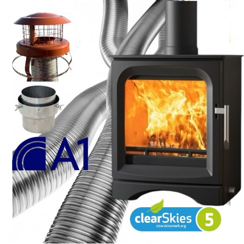 BUNDLE OFFER - Ecosy+ 5kw Signature Defra Approved Ecodesign - Woodburning Stove