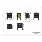 Ecosy+ Ottawa Deluxe Wide Tall - Defra Approved 5kw Ecodesign Wood Burning Stove