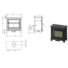 Ecosy+ Panoramic Traditional - (Wood Burning) Defra Approved, 5kw , Eco Design Ready  - 5 Year Guarantee 