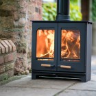 Ecosy+ Panoramic Twin Door - Defra Approved - 5kw - Eco Design Ready - Woodburning Stove