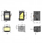 Tiny Space - Ecosy+ Hampton 4 Wood Burning Stove - Defra Approved 
