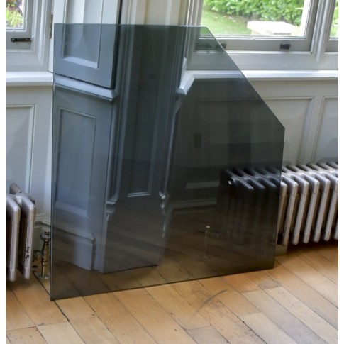 Smoked 12mm Glass Hearth - Pentagon (Corner) - 1000mm x 1000mm