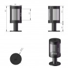Leo Cylindrical 360 (Pedestal) Pure Bio Stove