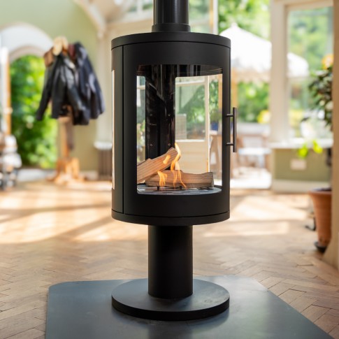 Leo Cylindrical 360 (Pedestal) Pure Bio Stove