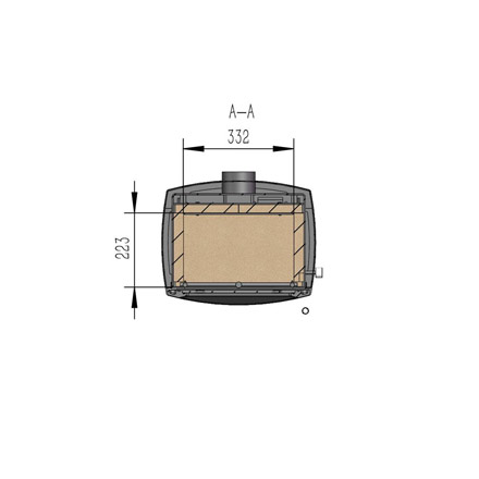 Hampton Vista 500 Pedestal 5kw wood burning stove diagram