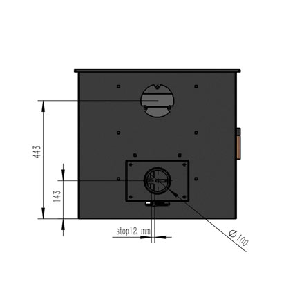 Ecosy+ Panoramic 9 Multi-Fuel Ecodesign Slimline Wood Burning Stove diagram