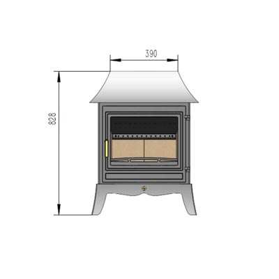 Panoramic Traditional Stove with Cast Base and Canopy