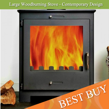 Large contemporary woodburning stove BEST BUY